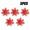 20PCS Four Color Flowers Christmas Flower Christmas Tree Decorations  Christmas Wreath Decoration Christmas Decorations