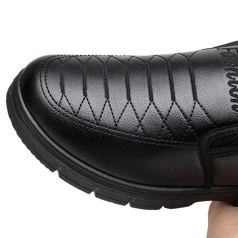 Men Winter Ankle Snow Boots Warm Plush Sneakers Sports  Outside Casual Comfort Warm Velvet Shoes for Men Fur Boots