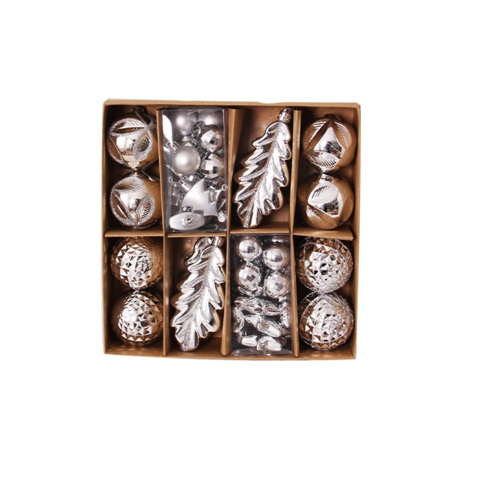 40pcs Shatterproof Christmas Ball Set Waterproof Christmas Tree Decoration Pendant  Home