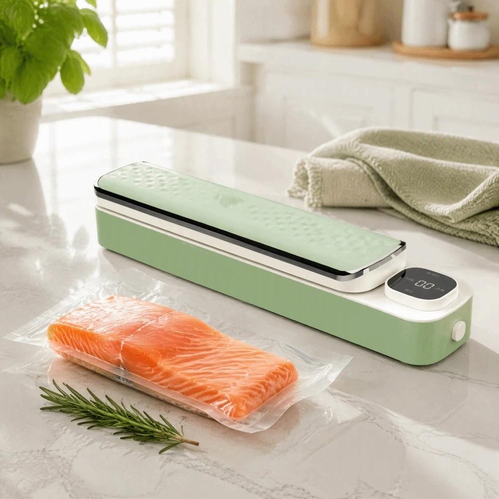 One-Touch Food Vacuum Sealer Built-in Cutter Food Sealer Automatic Vacuum Sealer Food Bag Sealing