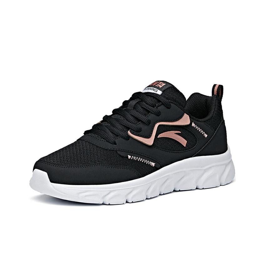 Anta Running Series Non-Slip Wear-Resistant Low-Top Running Shoes Women Sneaker Black Rose-Gold 922125527-8