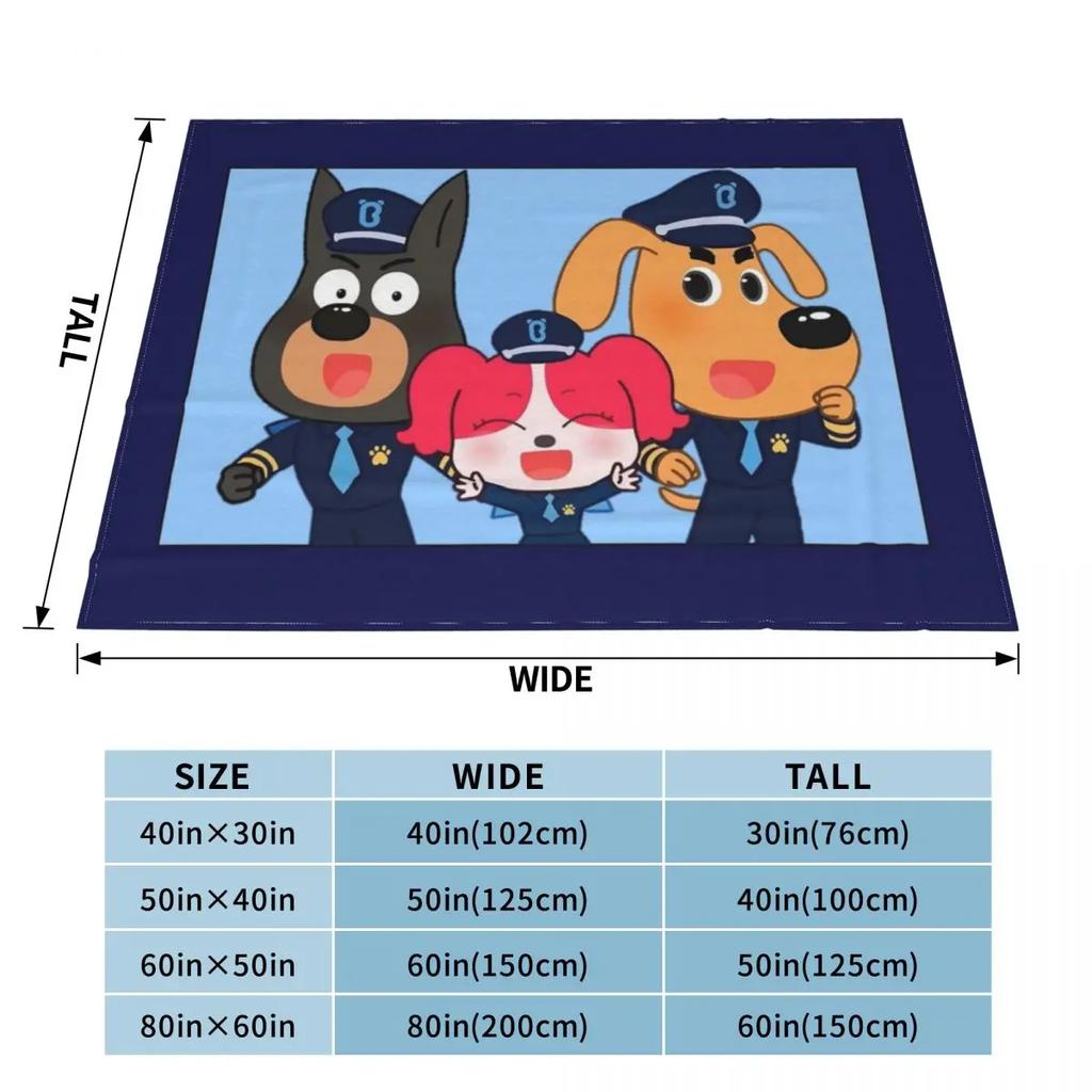 Sheriff Labrador Throw Blanket Multi-Purpose Bed Linens Christmas Blanket