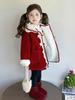2025 Girls' Fleece Hooded Winter Woolen Coat - Fashionable & Stylish