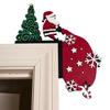 Door Frame Sign Christmas Wall Corner Decoration Metal Door Toppers Ornament Festives Home Embellishment Supplies