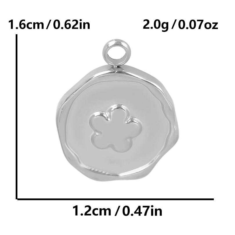 6pcs Breloque Acier Inoxydable Stainless Steel Music Note Flower Charms For Jewelry Making Supplies Heart Pendant Diy Materials