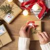 10 Blatt Weihnachtsanhänger Mehrfachdesign Geschenkaufkleber Namensanhänger Mit Weihnachtsmann Schneemann Weihnachtsbaum Rentier Feiertagsdekoration Anhänger