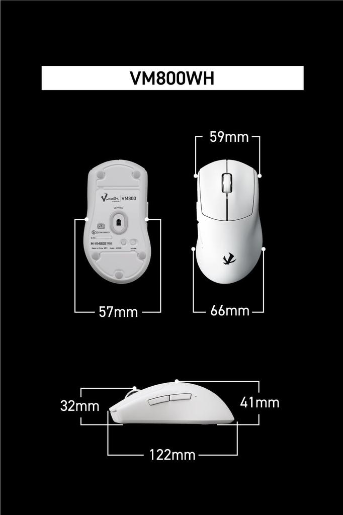 ELECOM VM800 Gaming First UWB Gaming Mouse with Stable TRUE8K 8K Polling 750 IPS 50G paw3950 Receiver Lightweight LoD 6 Optical Ergonomic Wireless and