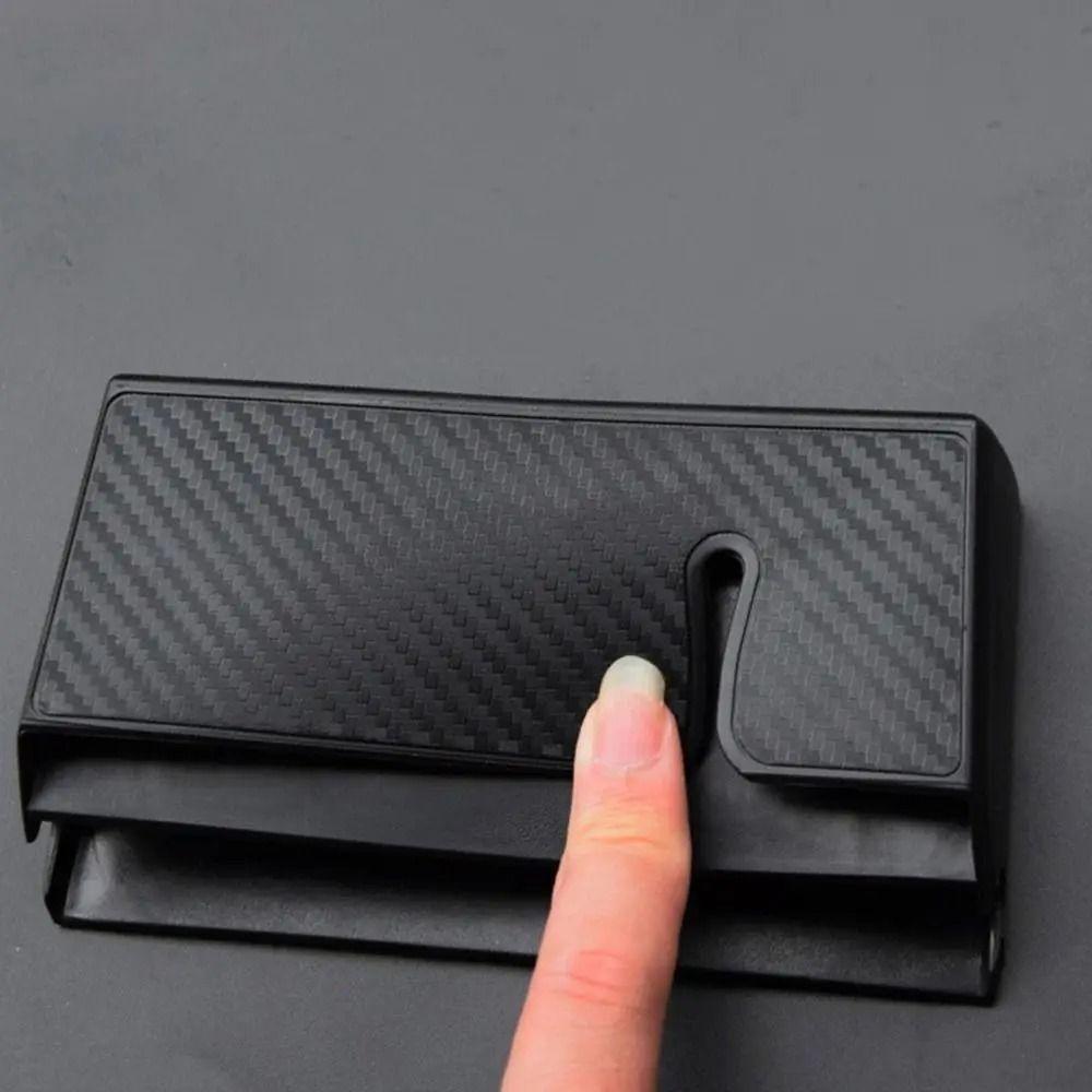 Carbon Fiber Pattern Car Seat Gap Storage Seat Gap Organizer Box Car Interior Storage