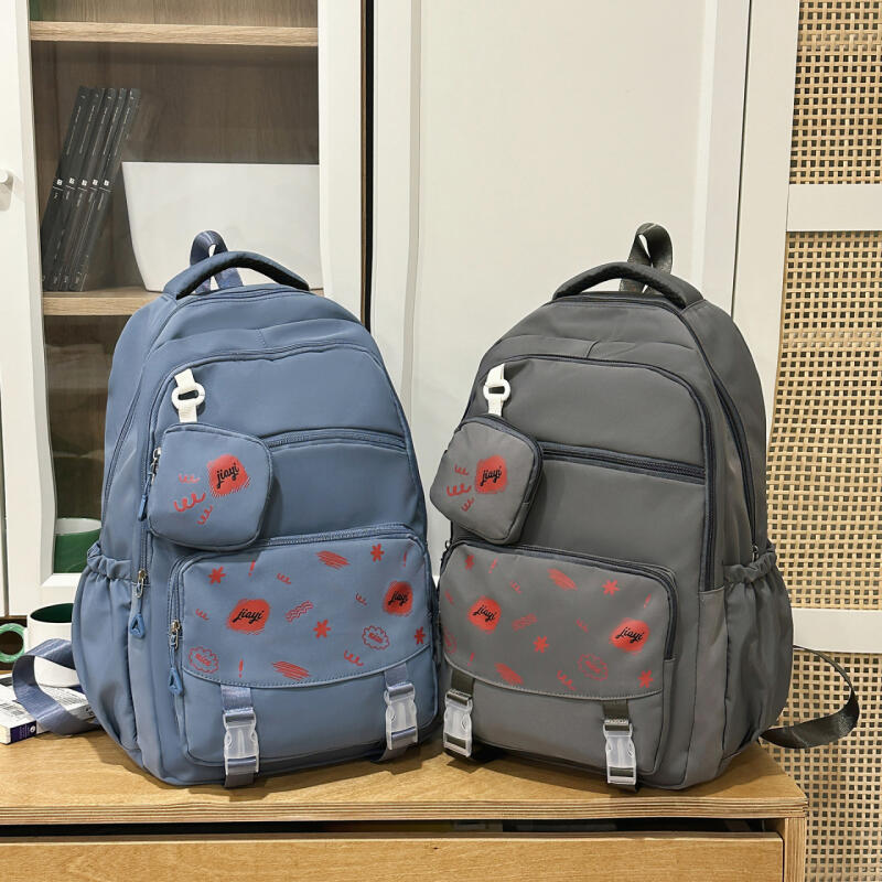 Schulranzen für Studenten mit großer Kapazität, bedruckter Damen-Campus-Rucksack