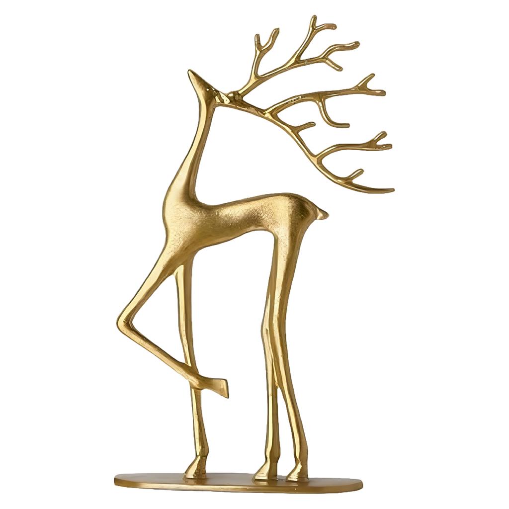 Christmas Reindeer Decor Resin Xmas Figurines Modern Christmas Decor Reindeer Figurine Elk Statue Elegant Indoor Holiday Decor