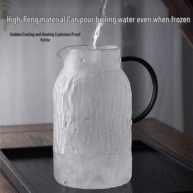 Wave Pattern Glass Pitcher Set