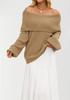 New TikTok autumn/winter European and American women's loose knit sweater pullover off-shoulder sweater