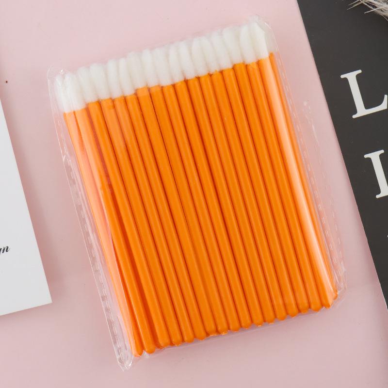 50-Pack Grafting Eyelash and Lip Brush Set - Solid Rod & Slanted Mousse Brushes