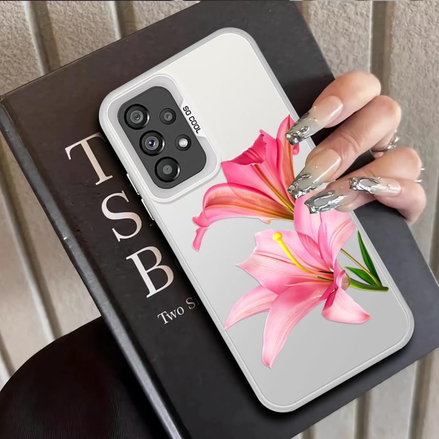 

Case for Samsung Galaxy A24 A25 A15 A16 A31 A21s A23 A13 A14 A12 A26 A35 A34 A17 A20s Phone Cover Cherry Flower Print Clear Cool Galaxy A22 5G