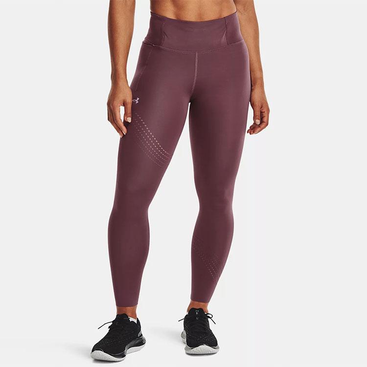 Under Armour Running Tights Capri Fitness Sports Leggings Women Bottoms Gray Mauve 1361382-554