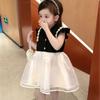 Girls Dress Children Clothes Fashion Birthday Princess Chiffon Baby Girl Dress V-neck Dresses for 1-8Y Kids
