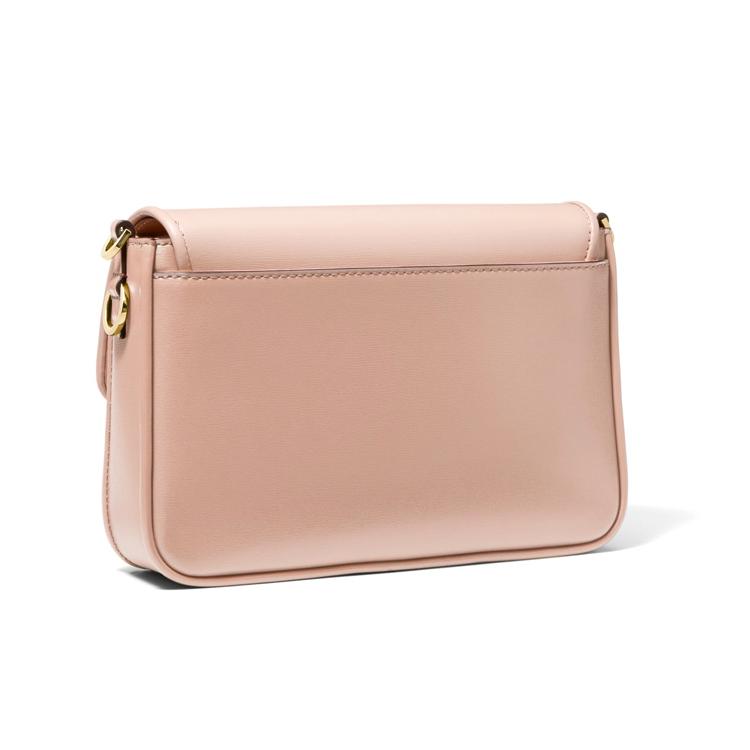 New MICHAEL KORS Bradshaw Leather Shoulder Bag, Crossbody Bag Medium Size Women's Soft Pink/White 30T1G2BM2L-690