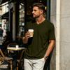 Men's V-Neck T-Shirt - Casual Short Sleeve Lightweight Breathable Tee for Summer