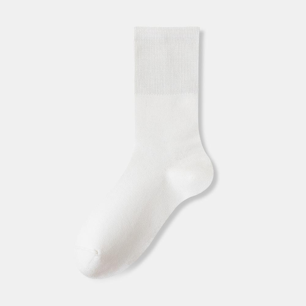 5 Pairs of Women's Spring and Autumn Boneless Antibacterial Mid Calf Elastic Socks