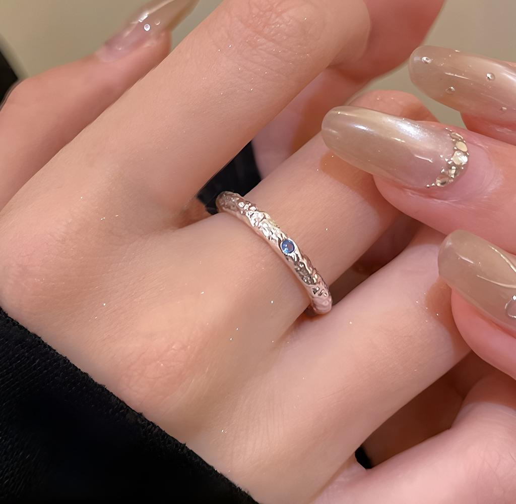 PANJBJ 925 Sterling Silver Multicolour Zircon Ring for Women Girl Fashion Sweet Versatile Jewelry Birthday Gift Dropshipping