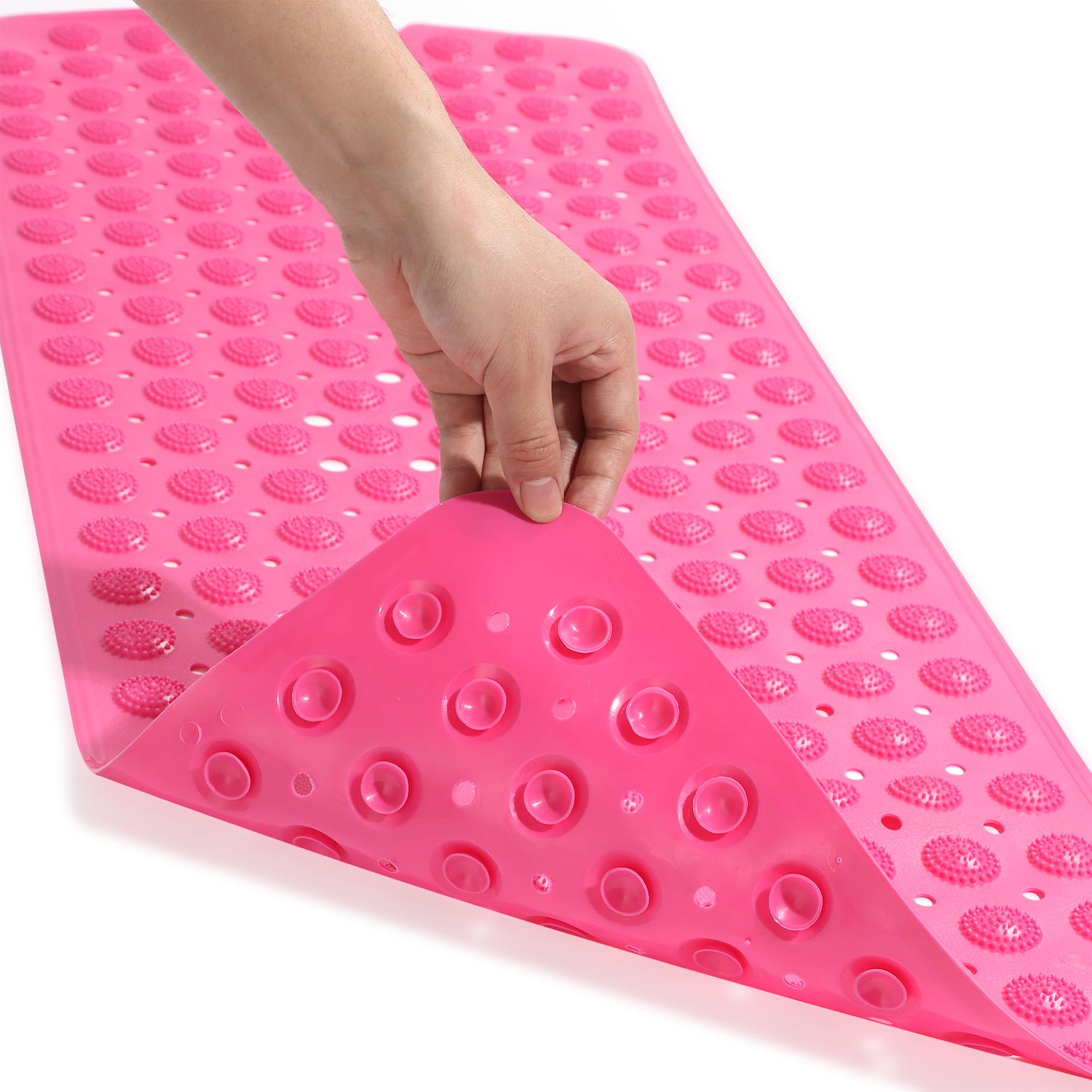 

Отель Противоскользящие Дренажные Отверстия Массажная Точка Коврик для Ванны Коврик для Ванной Присоска розы красного