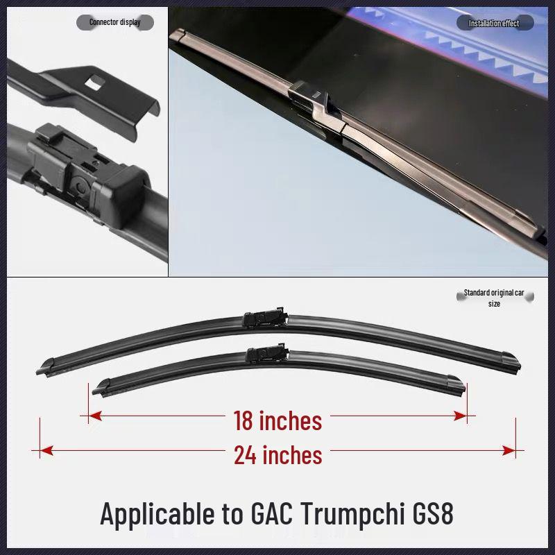 Совместимые щетки стеклоочистителя для GAC Trumpchi GS8 2017 года - Передние и задние бесшумные резиновые полоски 171920 Legend Front Wipers Pair
