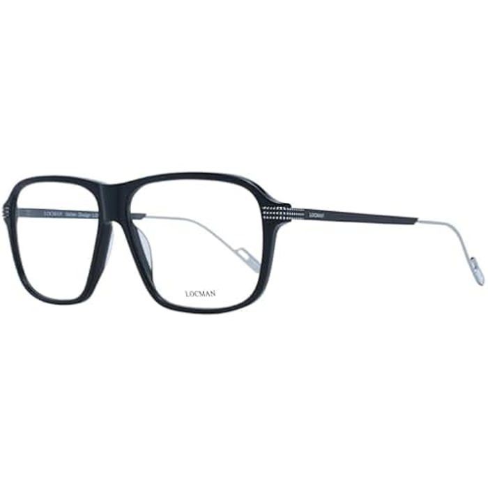 Monture de lunettes pour homme - LOCMAN - LOCV003 58BLK - Verre non gradué - Noir