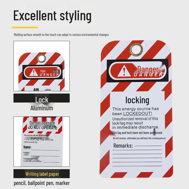 Customizable PVC LOTO Safety Tag for Lockout/Tagout Procedures