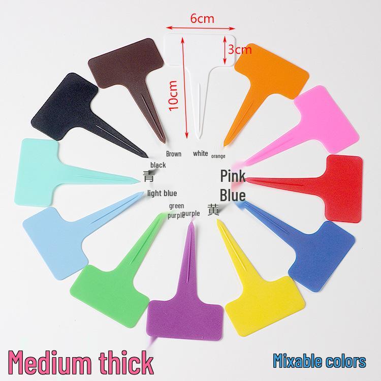 

100 Т-образных водонепроницаемых ПВХ бирок для растений для садоводства и суккулентов