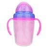 Baby Cup Bottle Straw Water Feeding Portable Handle Training Drinker Accessories (Pink)