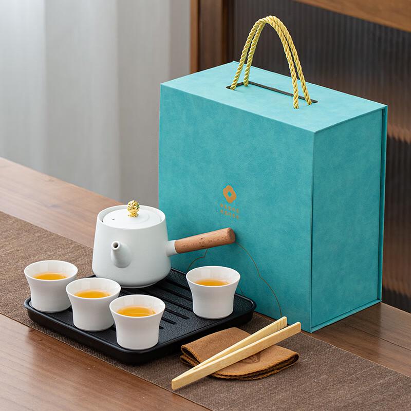 Jianglai Black Pottery Side-Handle Gongfu Tea Set