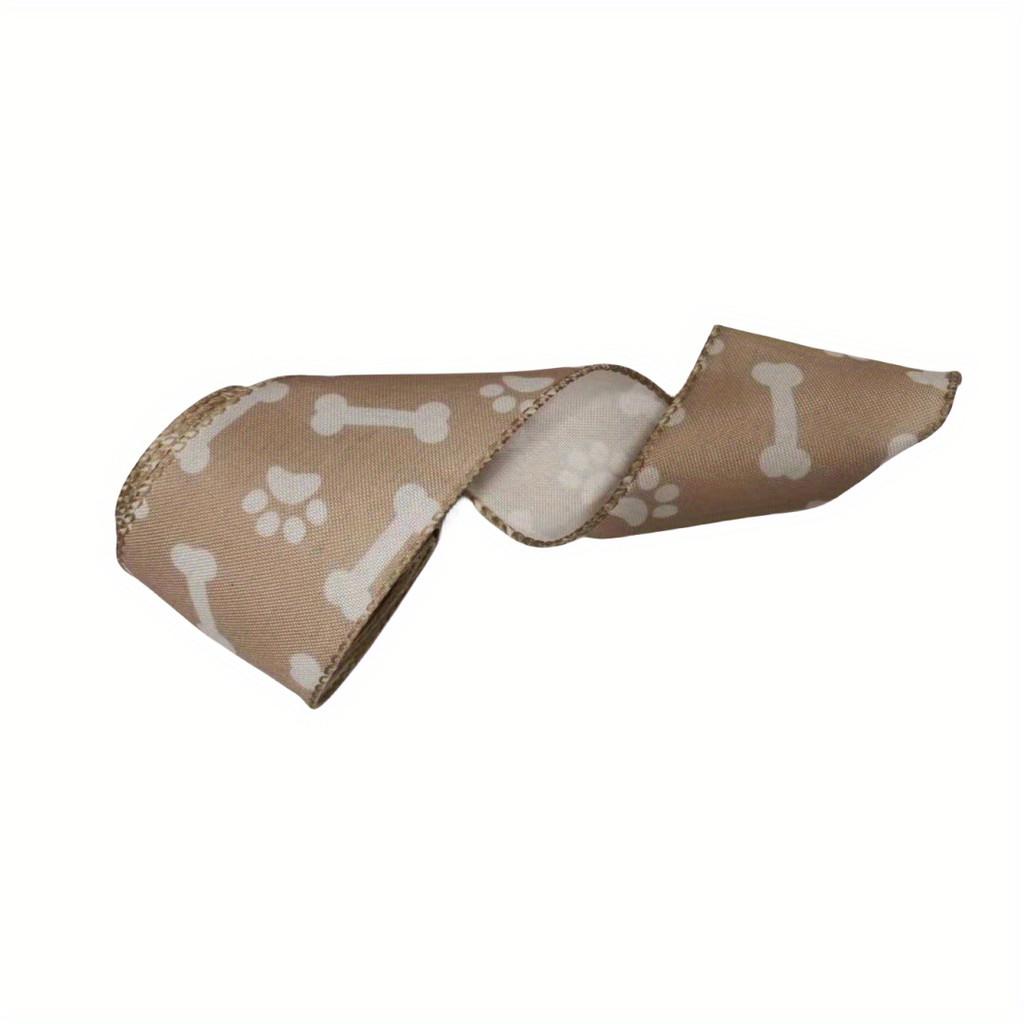 Dog Decorative Red Paw Christmas Ribbon Soft Quality Fabric For Stylish Crafting Decor And