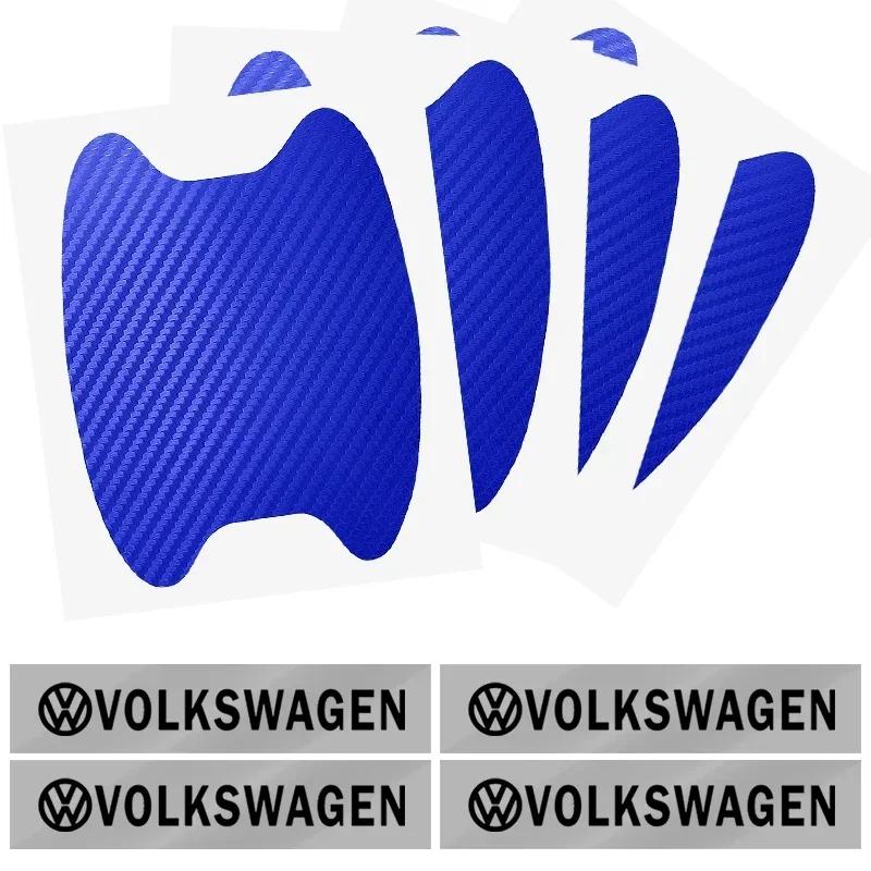 

Для Volkswagen VW 8 шт. Наклейка на дверь автомобиля Защитная пленка от царапин на ручке автомобиля Стайлинг автомобиля Для Volkswagen Scirocco POLO Tiguan
