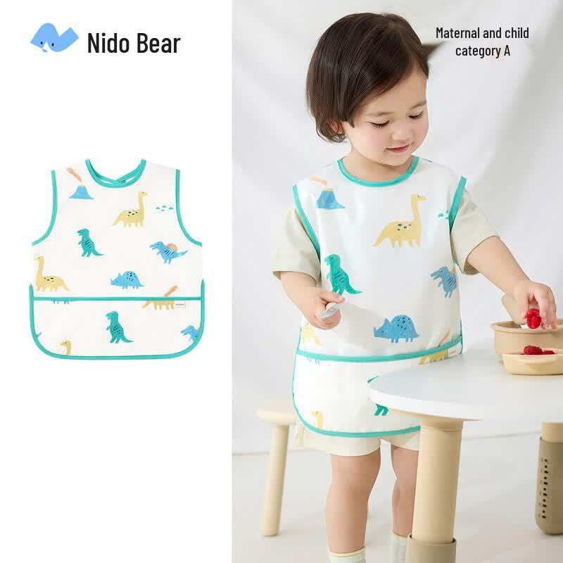 Niduoxiong Kids Waterproof Feeding Smock Bib