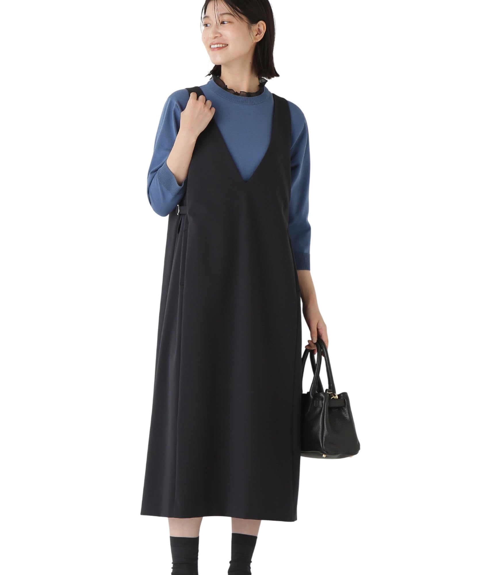 

[Human Woman] Jumper Dress (Stretch Ponte) Women s 077-5240900 120Navy M