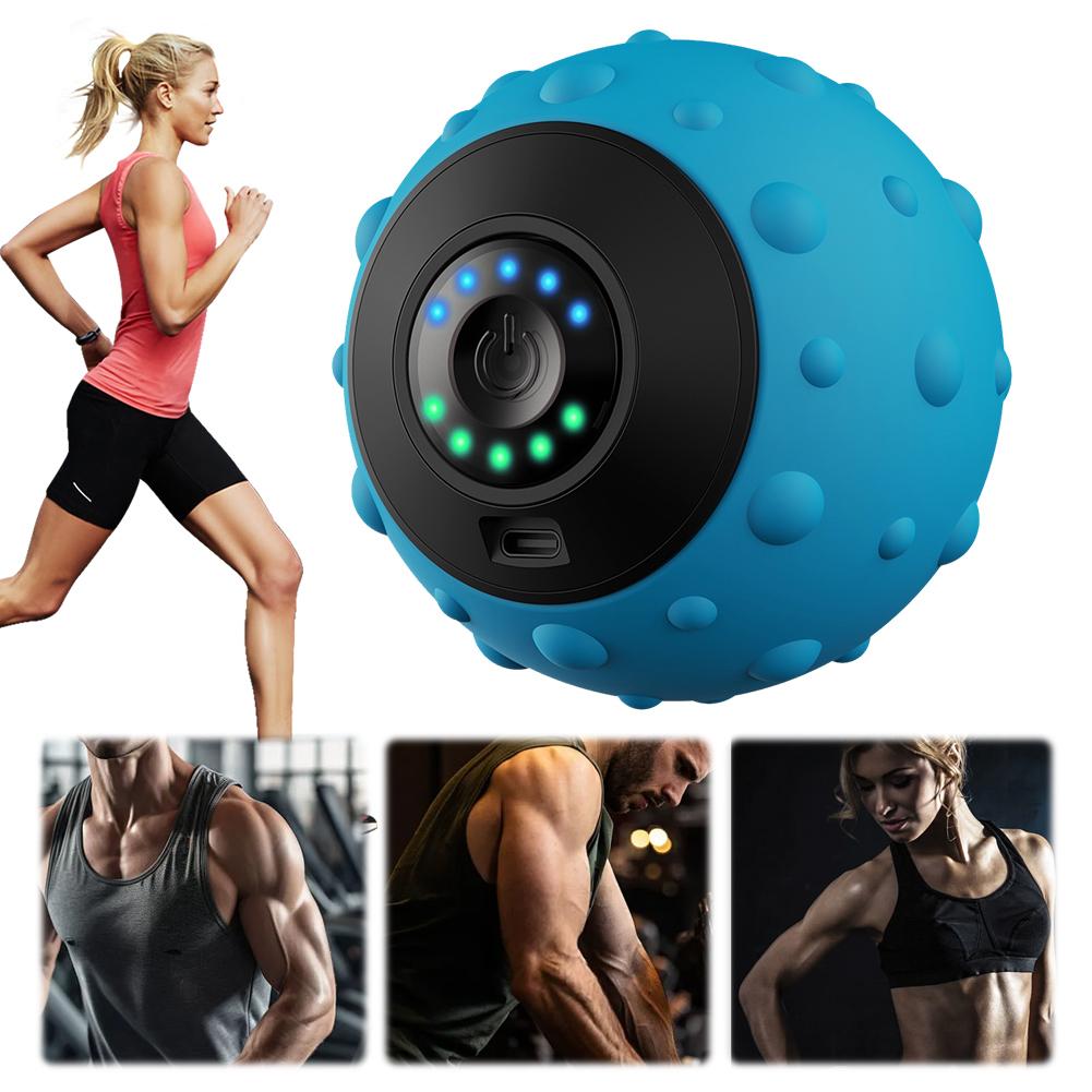 Electric Massage Ball Trigger Point Fascia Ball USB Rechargeable Hand Massage Ball 5 Gear Finger Training Ball for Stress Relief