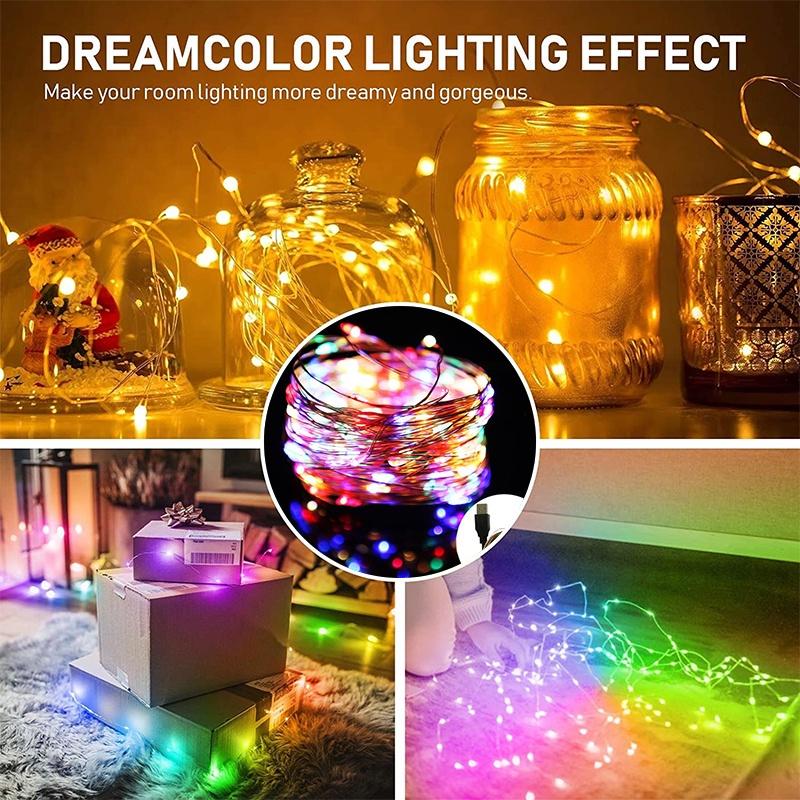 1-10M LED String Lights Copper Wire Fairy Fairy Lights Christmas Garland Room Bedroom Indoor Wedding Decoration Lights