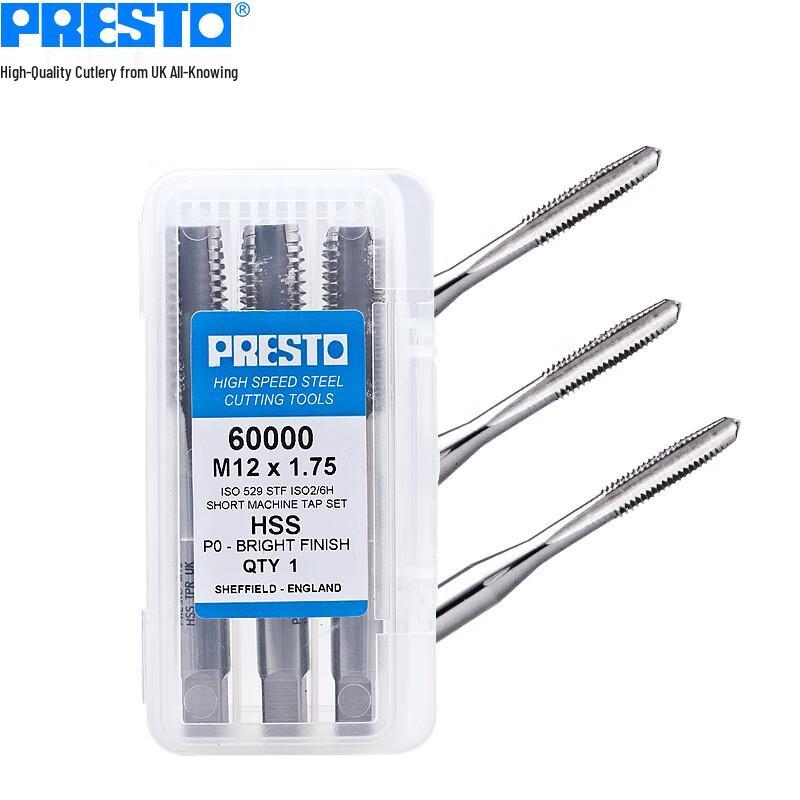 PRESTO HSS Metric Straight Flute Hand Tap Set