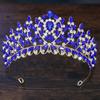 DIEZI Elegant AB Crystal Tiara Crown Women Girls Wedding Birthday Party Luxury Rhinestone Crown Hair Dress Accessories Jewelry