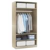 Wardrobe Sonoma Oak 100x50x200 Cm Engineered Wood