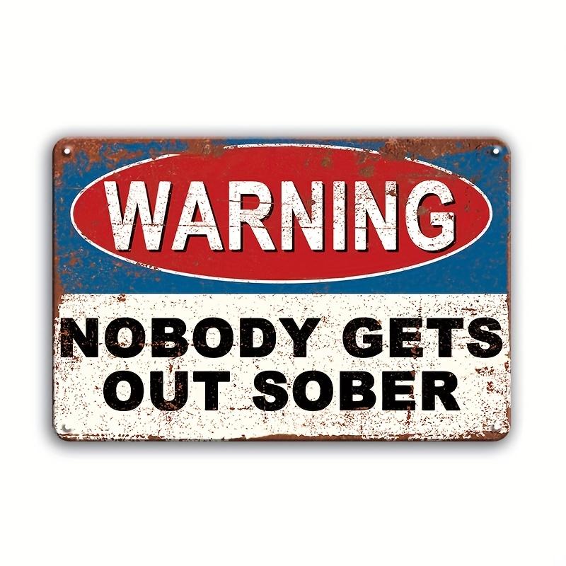 Warning Notice Vintage Metal Tin Poster Funny Metal Tin Signs Posters Plate for Garage Bar Cafe Club Home Room Wall Decor