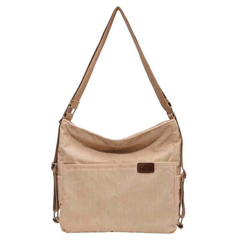 Damen 3-Wege-Wandelbarer Rucksack im Kord-Stil