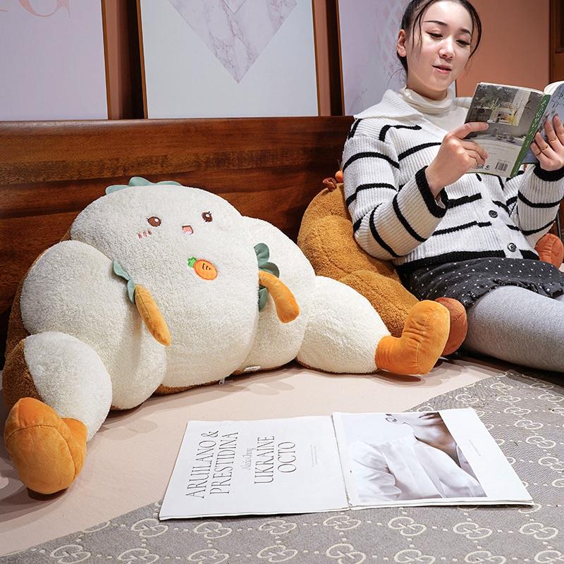 70cm Croissant Lumbar Support Pillow Cute Capybara Soft Plush Toy Sofa Cushion Chair Back Pillow Gift