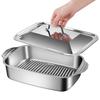 Stainless Steel Non-stick Deep Baking Tray with Lid