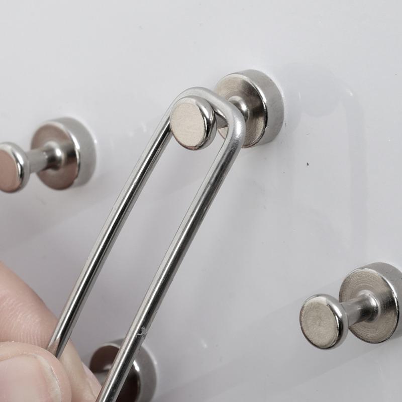 2/40PCS Mini Gancho de pino magnético Neodímio Ferro Boro Thumbtack Ganchos de armazenamento Cozinha Casa Geladeira Cabides de quadro branco
