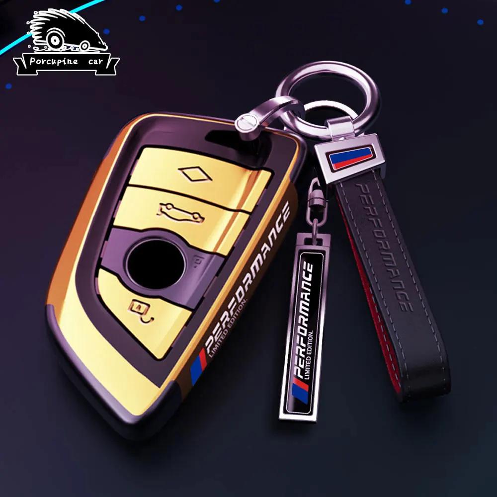 BBKJ7 PC plating Car Remote Key Case Cover Shell Fob For BMW X1 X3 X4 X5 X6 F15 F16 G30 G20 3 5 7 Series G01 G02 G05 G11 G32 F48 F39