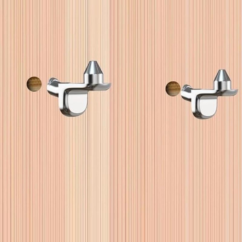 60Pieces Multipurpose 5mm Zinc Alloy Shelf Pin Support Holders for Secure and Discreets Shelf Mounting In Furniture
