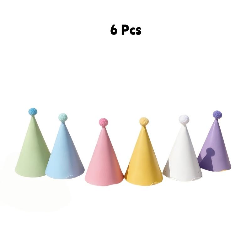 

6/12pcs Colorful Macaroon Birthday Party Hats | Macaroon Cone-shaped Hats, Suitable for Birthdays and Parties Decorations