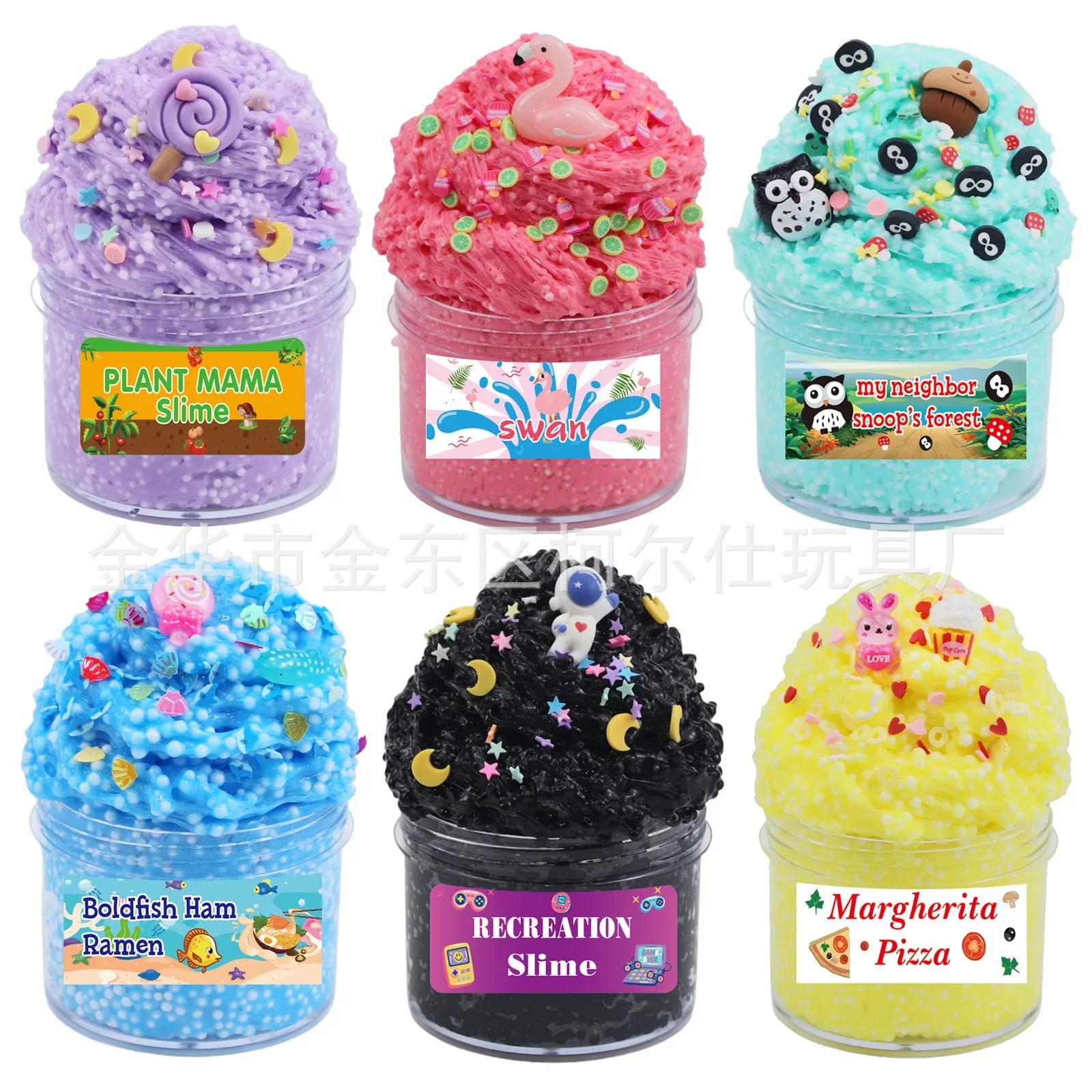

Slime Fluffy Kit for Enfant Foam DIY Plasticine Colored Clay Crystal Children s Decompression Toys Playsetss Bull Head Glue Bambini Toys Playsetss
