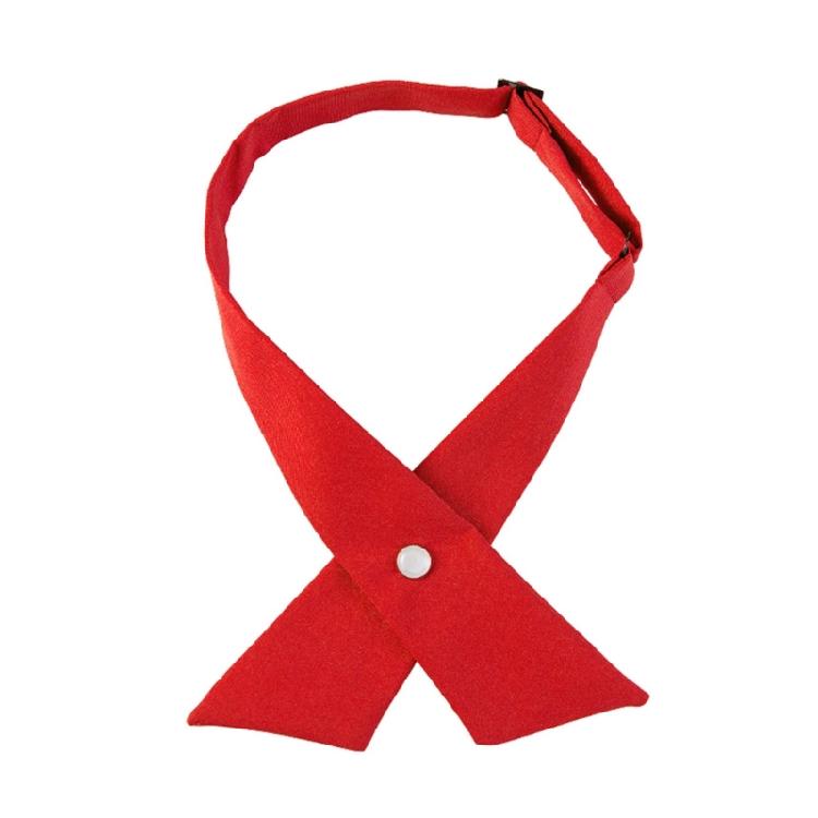 Adjustable Pre-tied Bow Tie Solid Color Bowties for Women Criss Cross Bow Tie